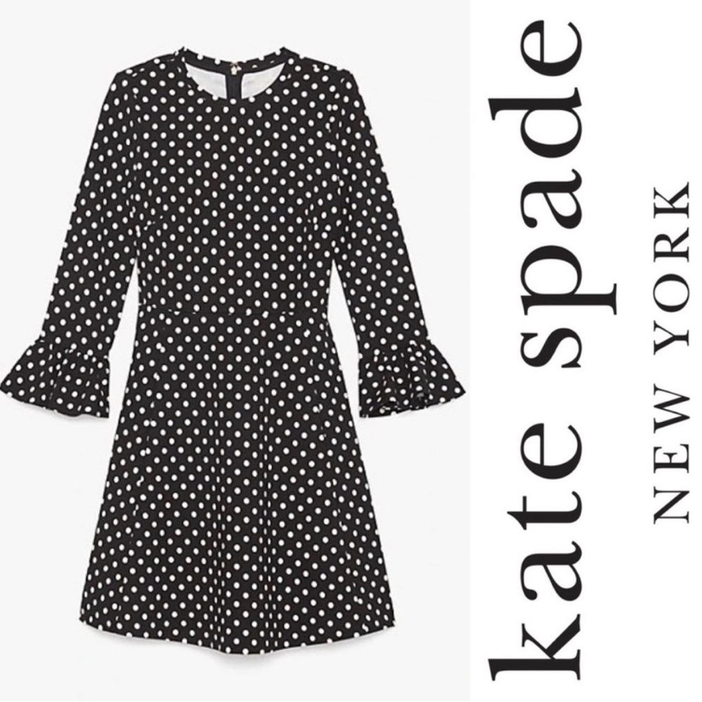 Kate Spade Black and White Polka Dot Women Dress
